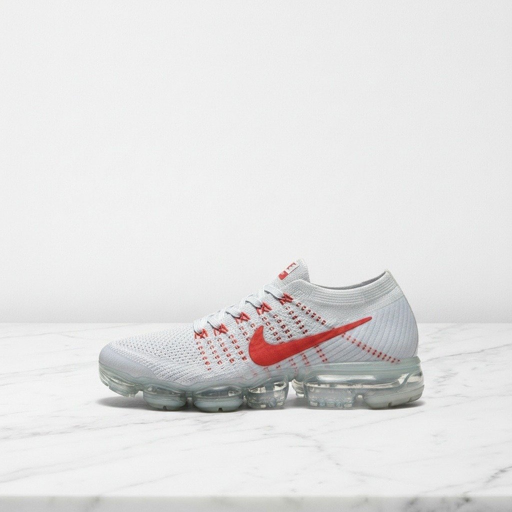 Buty Nike Air VaporMax OG na co dzień, unisex, lekkie i przewiewne, Flyknit, biało czerwone, wygodna amortyzacja, 849558-006