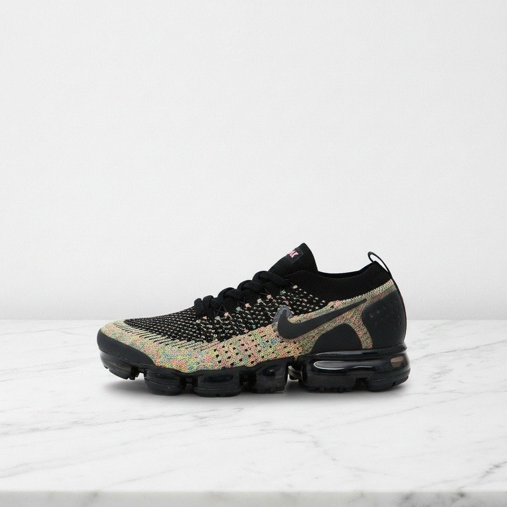 Buty sportowe Nike Air VaporMax Flyknit 2, kolor czarny z kolorowymi akcentami, wygodne na co dzień, unisex 942843-015