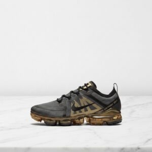 Buty Nike Air VaporMax 2019 Black Metallic Gold na co dzień, unisex, wygodna dzianina i lekka amortyzacja, AR6631-002