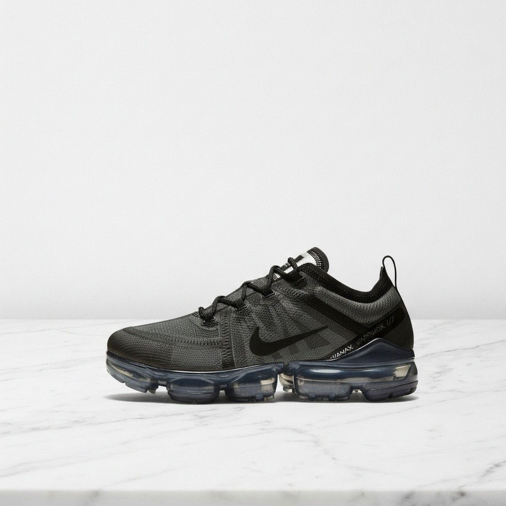 Nike Air VaporMax 2019 Triple Black, wygodne sneakersy unisex na co dzień, czarno-szare, AR6631-004