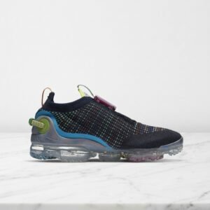 Buty Nike Air VaporMax 2020 Flyknit dla Ciebie, granatowe wielokolorowe, unisex, wygodne na co dzień, dzianina Flyknit CJ6740-400