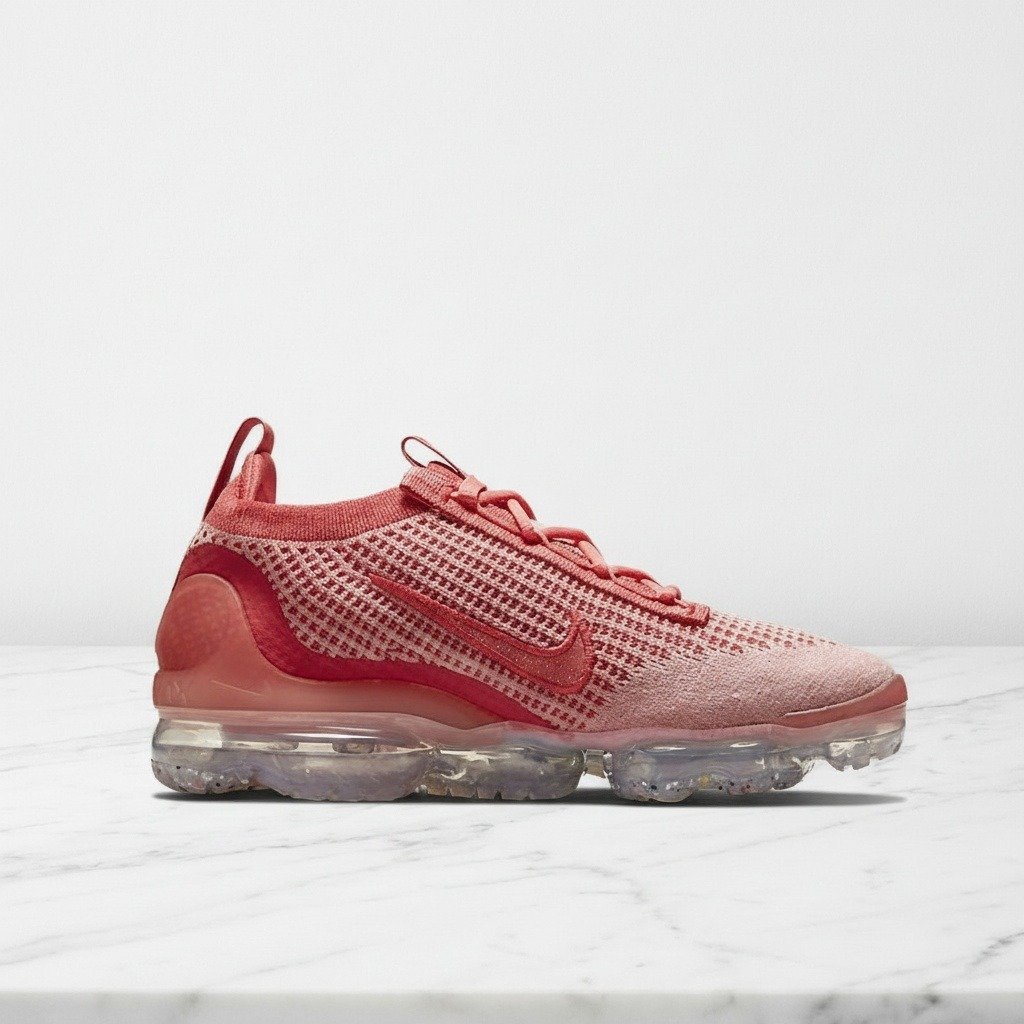 Buty Nike Air VaporMax 2021 Flyknit na co dzień, koralowo czerwone Magic Ember, unisex, wygodna amortyzacja DC4112-800