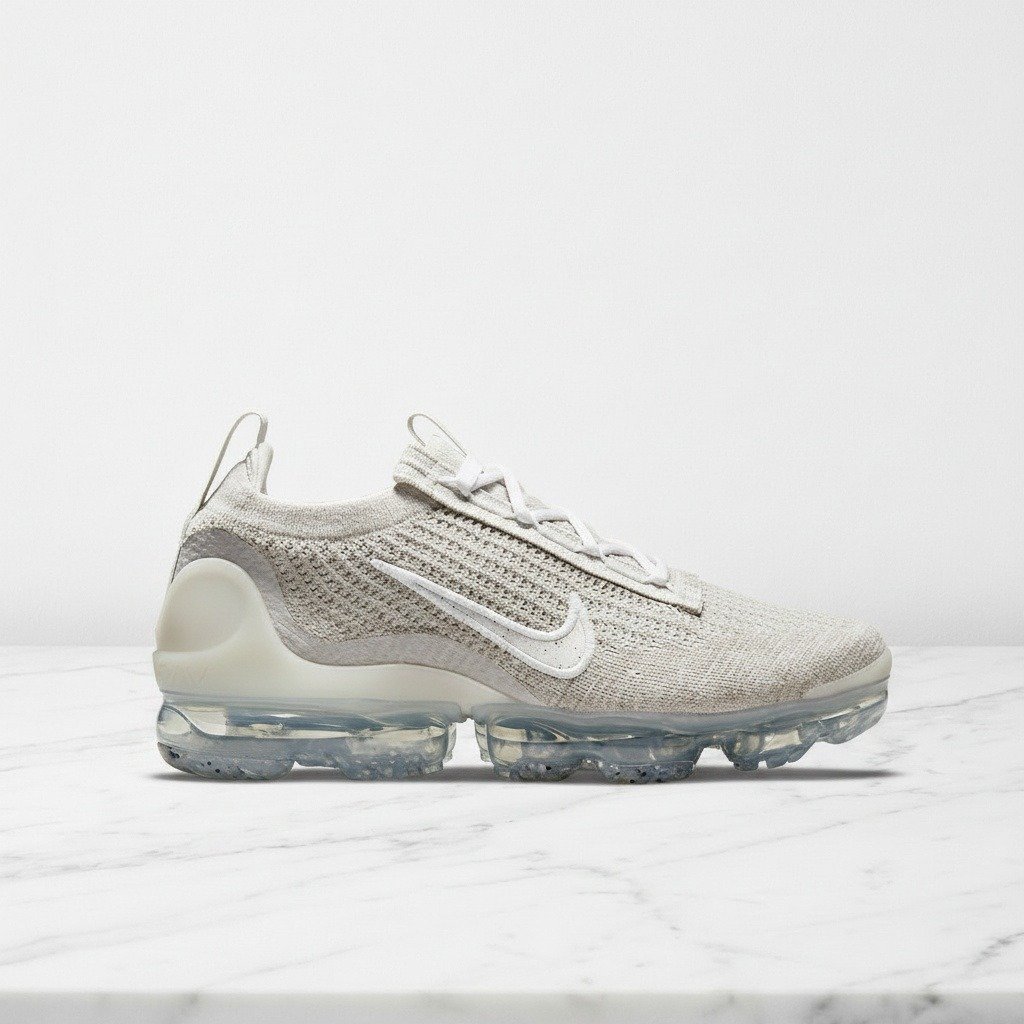 Nike Air VaporMax 2021 Flyknit na co dzień, lekkie i oddychające sneakersy unisex, szaro białe, wygodna amortyzacja, DH4088-001