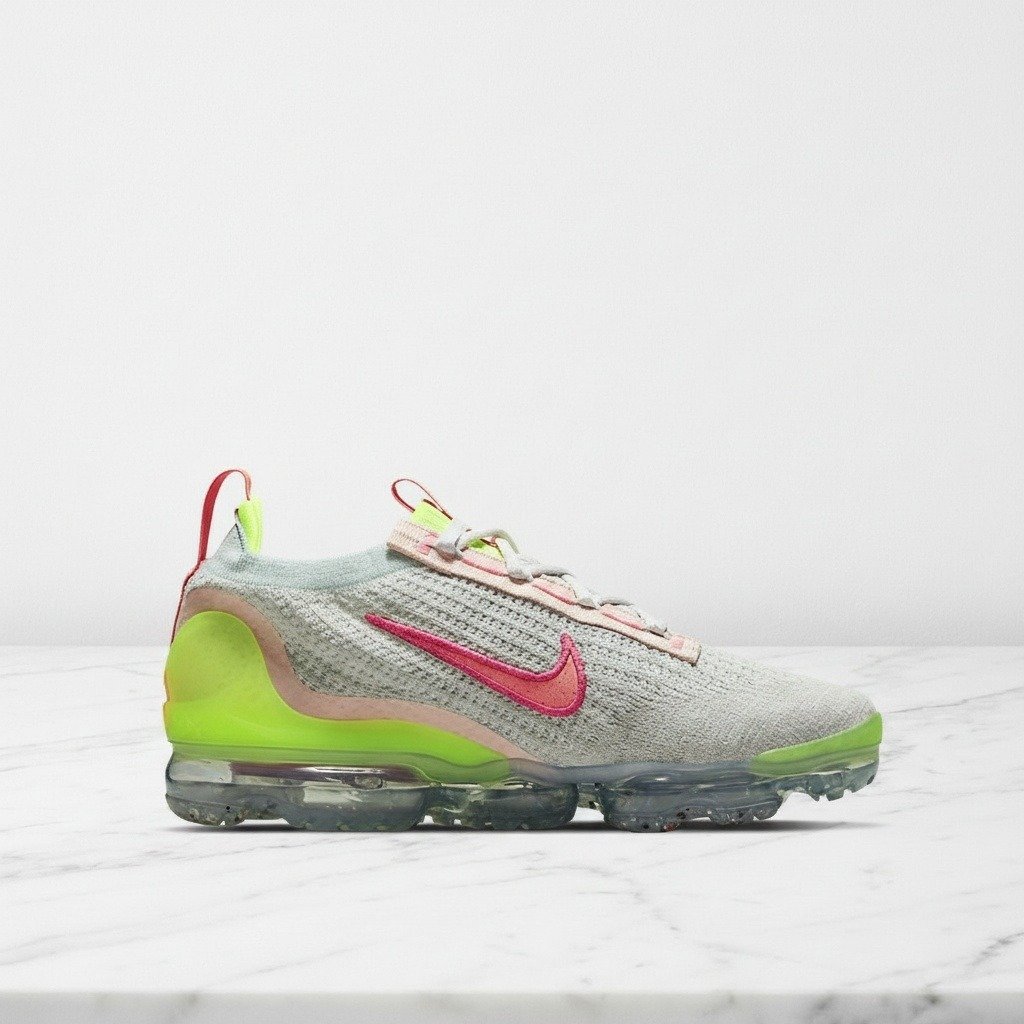 Nike Air VaporMax 2021 Flyknit, buty na co dzień, kolor czarny z różem i żółcią, unisex, wygodna amortyzacja powietrzna, DH4088-002