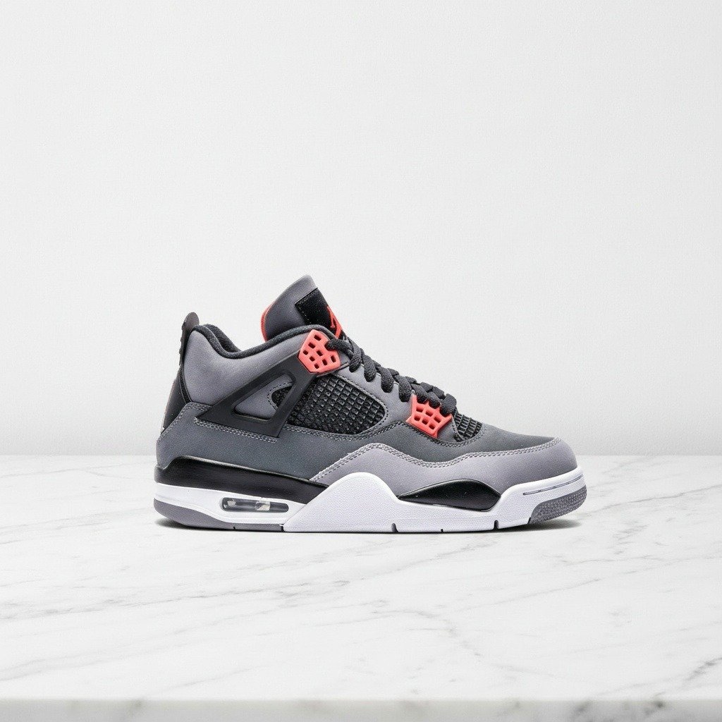Sneakersy unisex Air Jordan 4 Retro Infrared szary, czarny DH6927-061