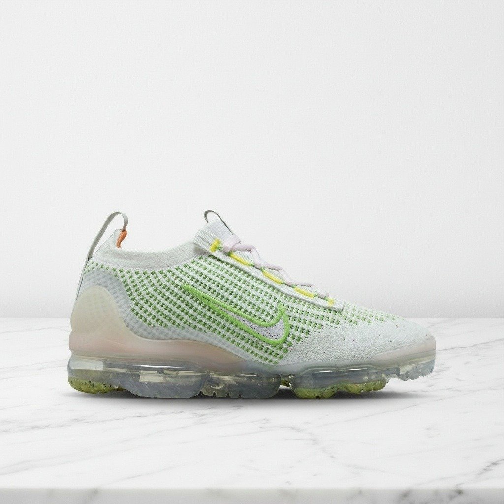 Buty na co dzień Nike Air VaporMax 2021 Flyknit Feel Love, wygodne sneakersy unisex, biel i zieleń, siatkowany materiał, FD0871-100