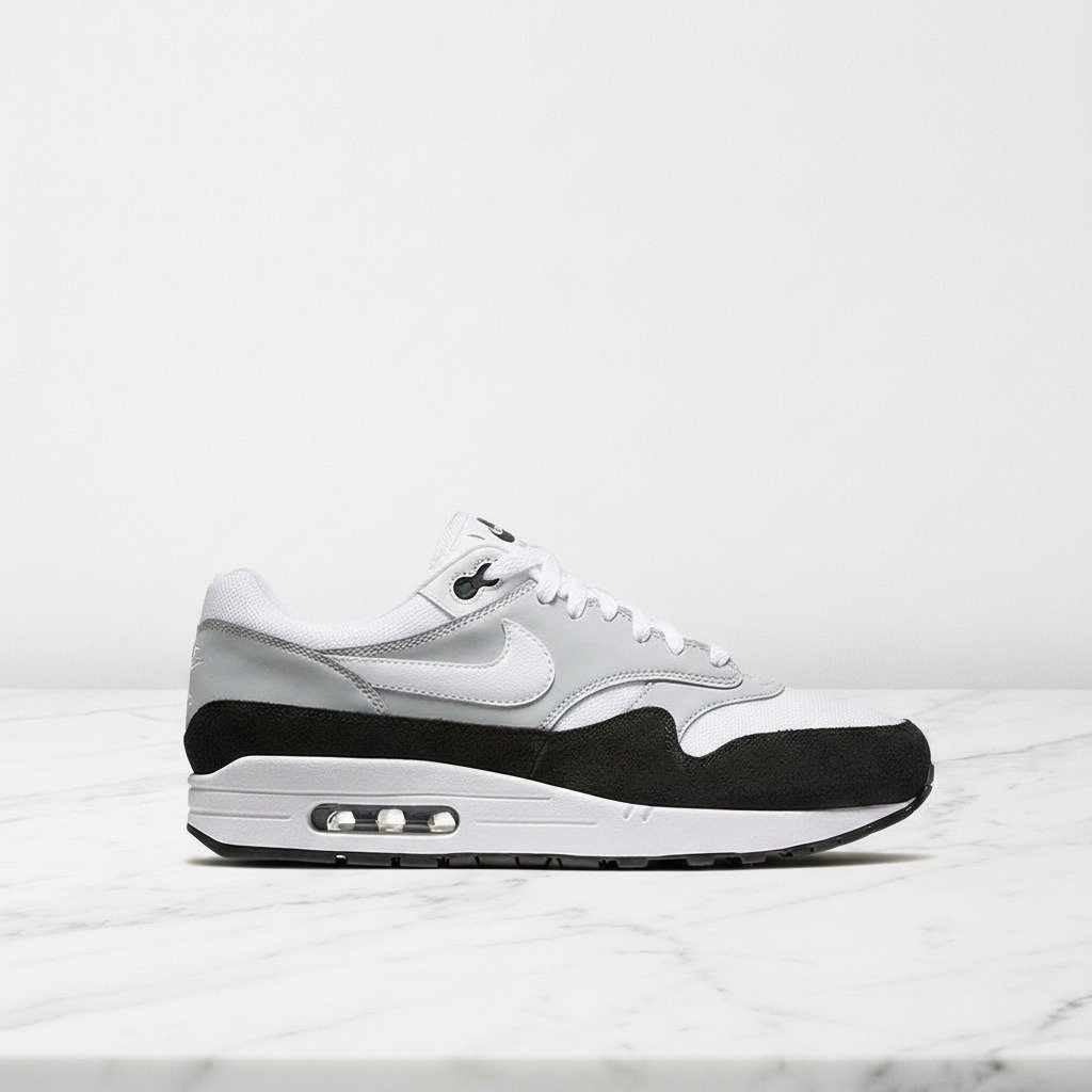 Nike Air Max 1 Wolf Grey, wygodne sneakersy unisex na co dzień, szaro-białe, do wielu stylizacji AH8145-003