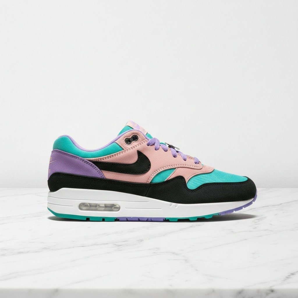 Buty sneakersy Air Max 1 ND Have A Nike Day, unisex, na co dzień wygodne, turkusowo fioletowe, zamsz i siatka BQ8929-500