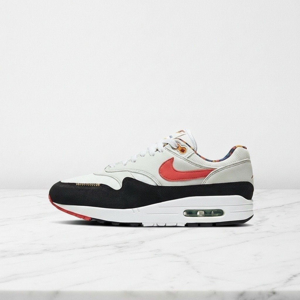 Buty Nike Air Max 1 Urban na co dzień, unisex, wygodna amortyzacja Max Air, biało czarne, DC1478-100