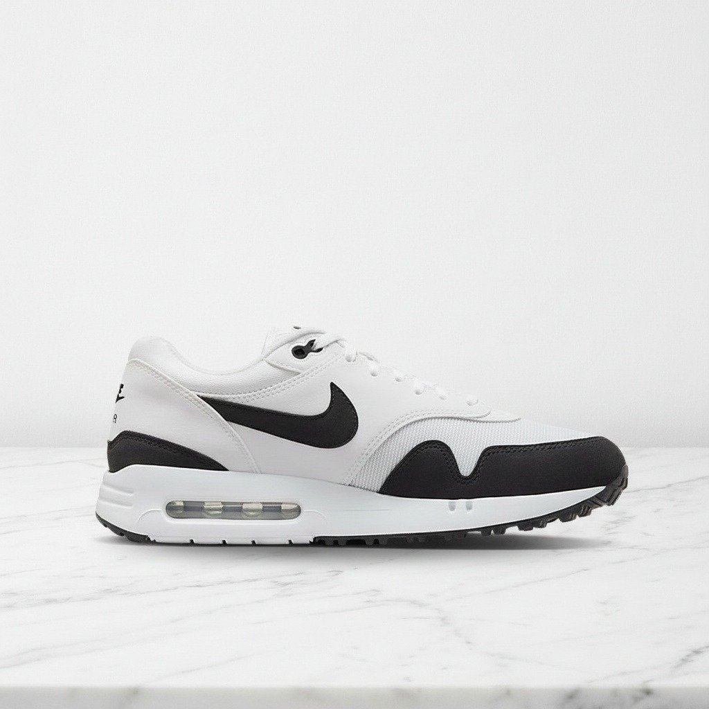 Buty Nike Air Max 1 86 OG Golf dla niego i dla niej, kolor biało-czarny, wygodne na co dzień i na pole golfowe, DV1403-110