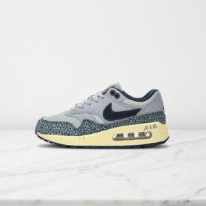 Nike Air Max 1 86 Premium Lost Sketch, wygodne sneakersy unisex na co dzień, szaro granatowe, skóra naturalna DV7525-001