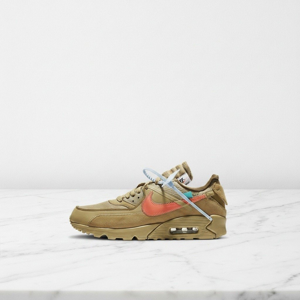 Buty Nike Air Max 90 Off White Desert Ore na co dzień, piaskowo pomarańczowe, wygodne unisex AA7293-200