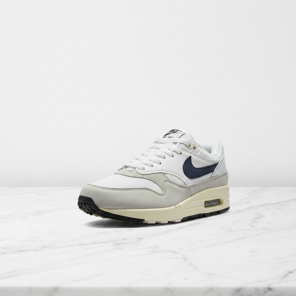 Buty Nike Air Max 1 Platinum Tint Dark Obsidian na co dzień, unisex, wygodna poduszka powietrzna w pięcie, FD9082-002