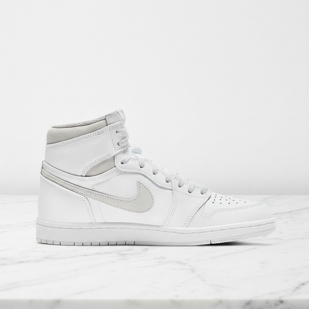 Buty sneakersy Air Jordan 1 High 85 Neutral Grey, codzienne, wygodne, skórzane z zamszowymi akcentami, unisex BQ4422-100