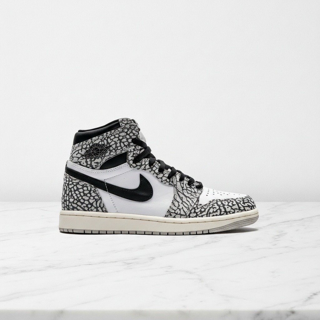 Buty męskie Air Jordan 1 High OG White Cement, na co dzień, biało-szare, skórzane, wygodne z Nike Air, DZ5485-052