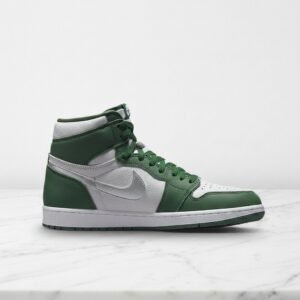 Buty Air Jordan 1 High OG Gorge Green na co dzień, zielono-białe, wygodne, unisex, skórzane, DZ5485-303