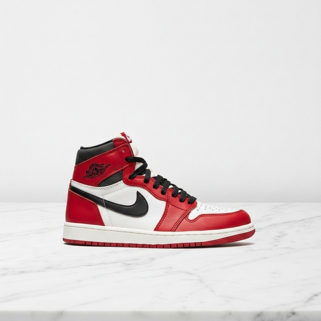 Buty Air Jordan 1 High OG Chicago Lost and Found na co dzień, czerwono-białe, skórzane, unisex, wygodna amortyzacja, DZ5485-612
