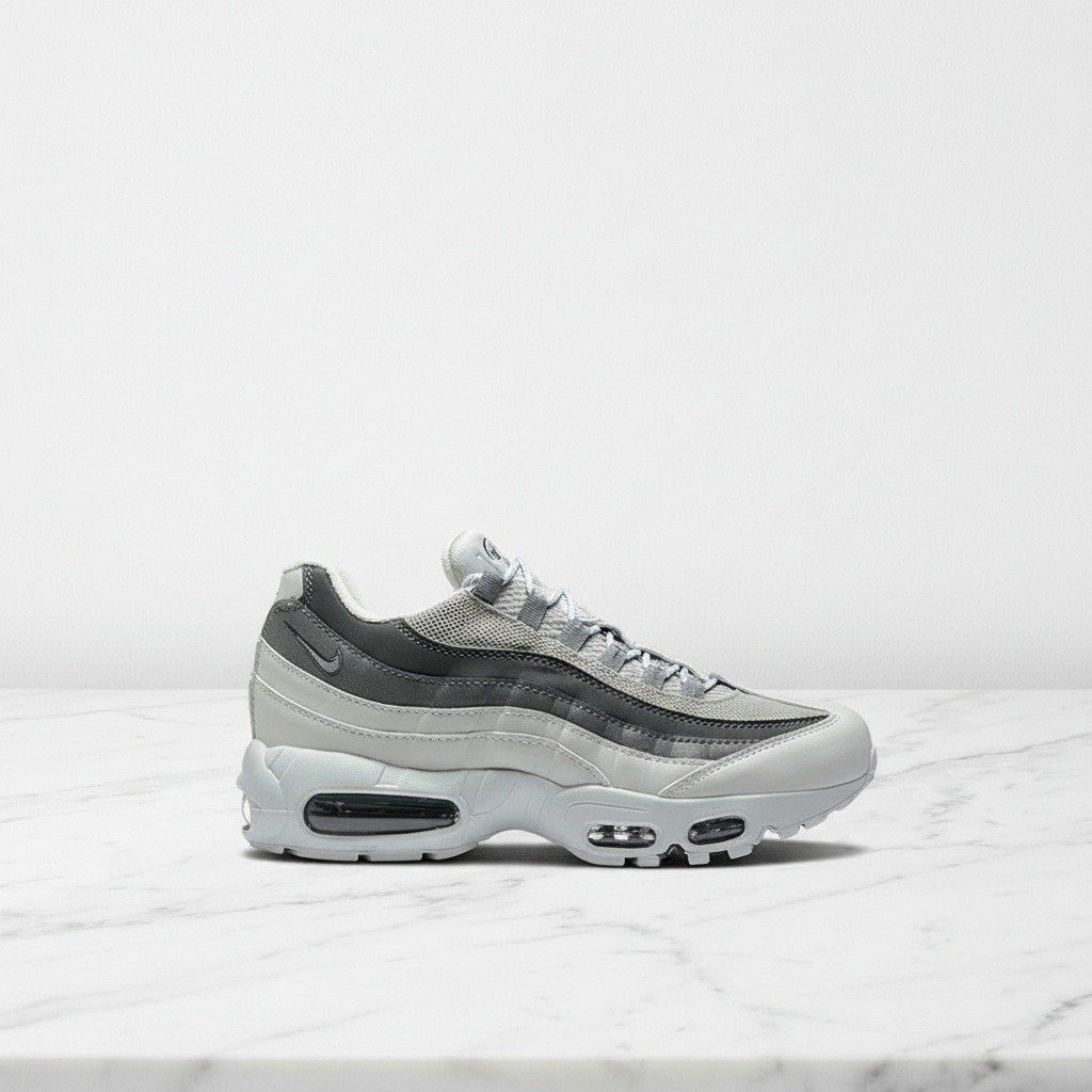 Nike Air Max 95 na co dzień, kolor Light Smoke Grey Anthracite, wygodne szare sneakersy męskie HQ3825-002