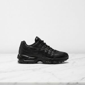 Buty męskie Nike Air Max 95 Triple Black, czarne sneakersy na co dzień, wygodna guma, skóra i tkanina IM0696-001